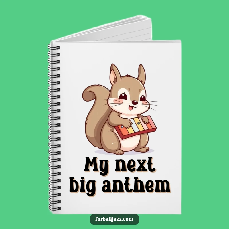 Funny Squirrel Xylophone Notebook - Jot Down Ideas Hilariously Gift