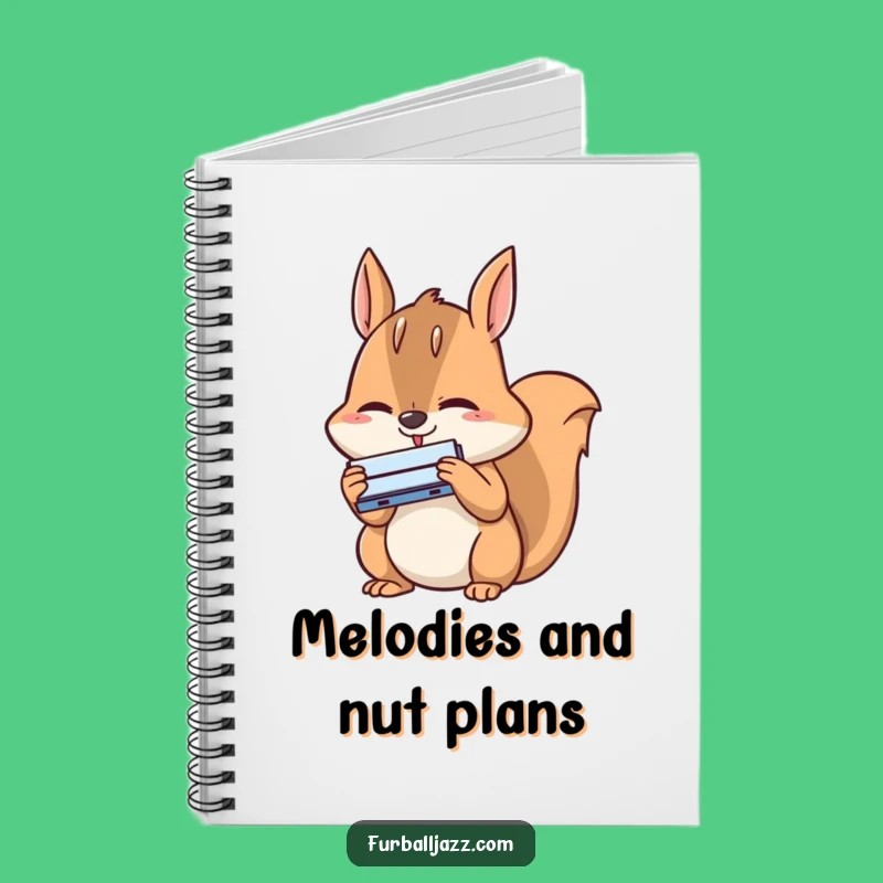 Funny Squirrel Harmonica Notebook - Lined Journal with Musician Squirrel Art, Gift