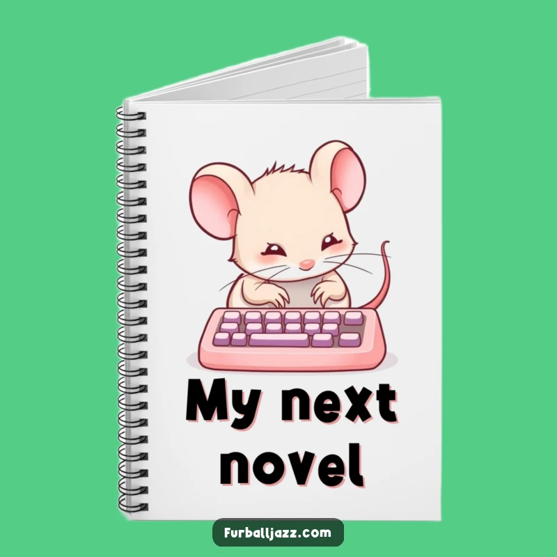 Funny Mouse Typing Notebook - Jot Down Ideas Hilariously Gift