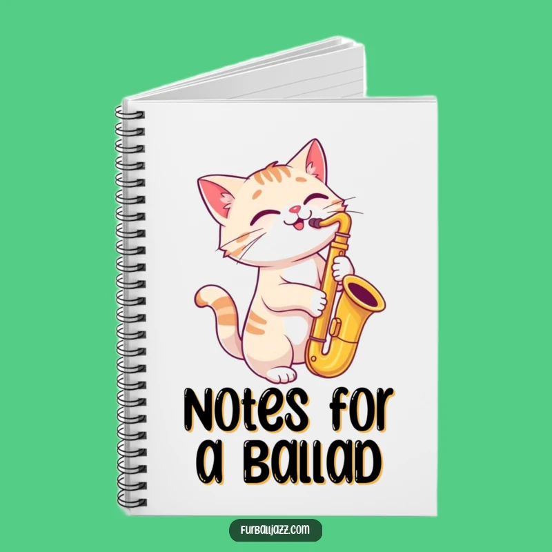 Funny Cat Saxophone Notebook: Jazzy Journal for Musical Thoughts