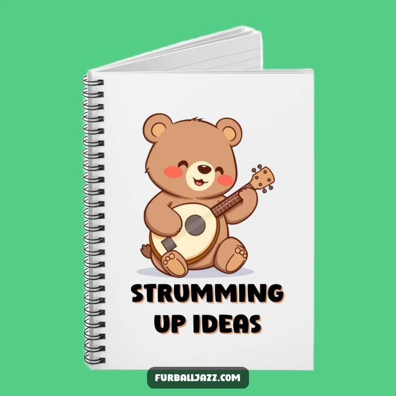 Funny Bear Banjo Notebook: Cheerful Journal for Your Thoughts