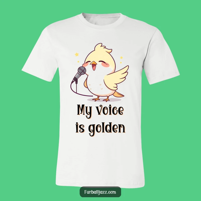 Funny Bird Microphone T-Shirt: Joyful Singer Tee, Awesome Gift for Performers