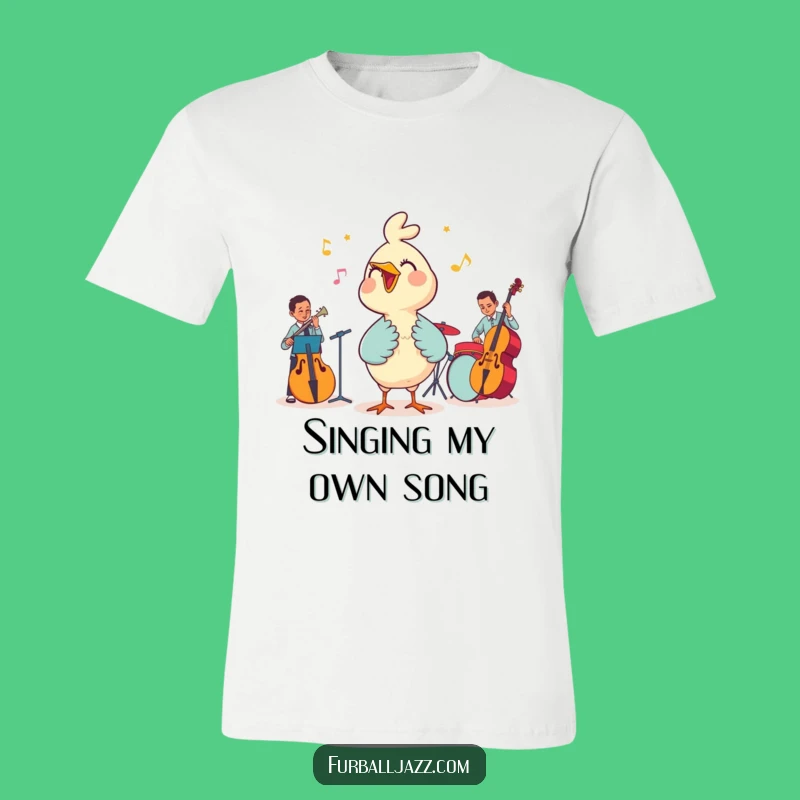 Funny Bird Sings Jazz T-Shirt: Wear Your Musical Heart with Pride