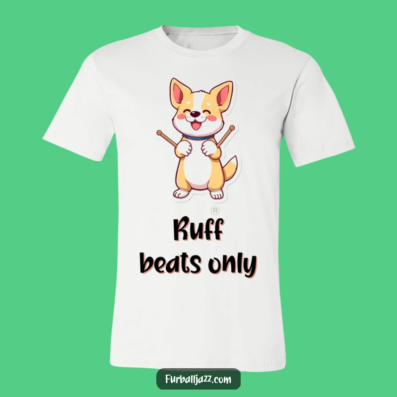Funny Dog Drummer T-Shirt: Rock Out with Paw-some Apparel