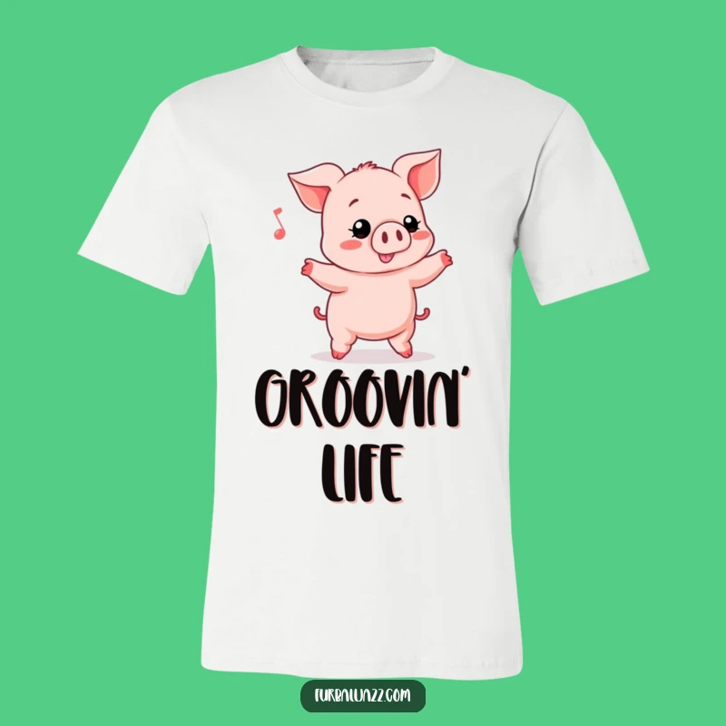 Funny Piglet Head Bopping T-Shirt - A Groovy Musical Tee Gift