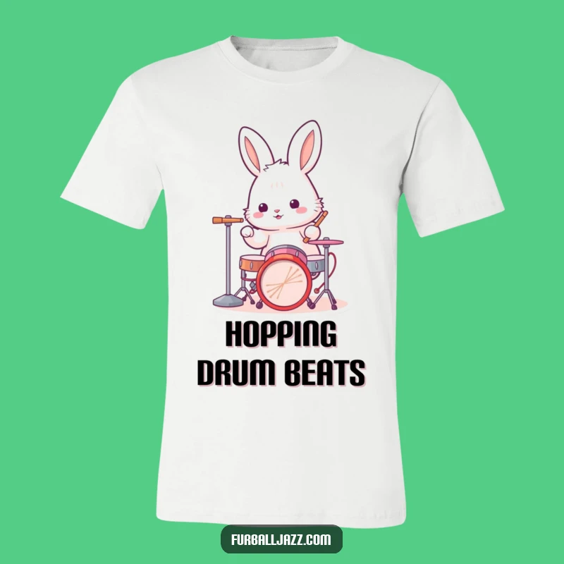 Funny Rabbit Drummer T-Shirt: Bunny Beats That Rock, Ideal Funny Gift