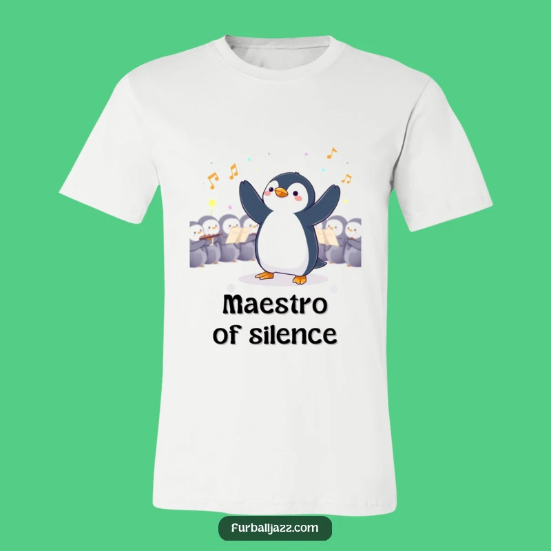 Funny Penguin Conductor T-Shirt: Unleash Your Inner Maestro - A Funny Gift