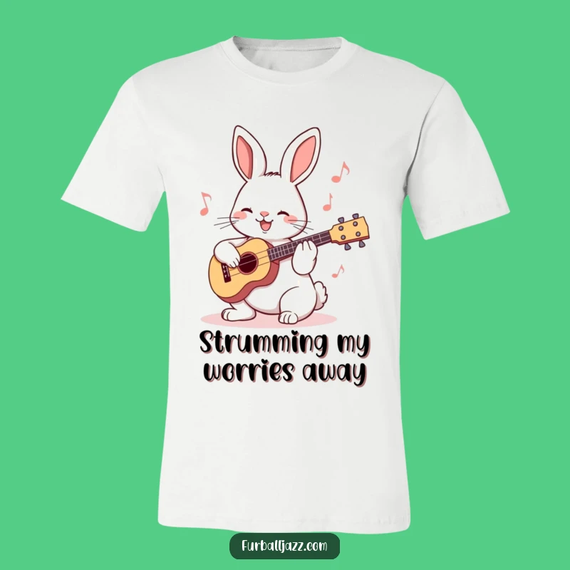 Funny Rabbit Ukulele T-Shirt: Hilarious Musician Animal Tee, Best Funny Gift for Concert Fans