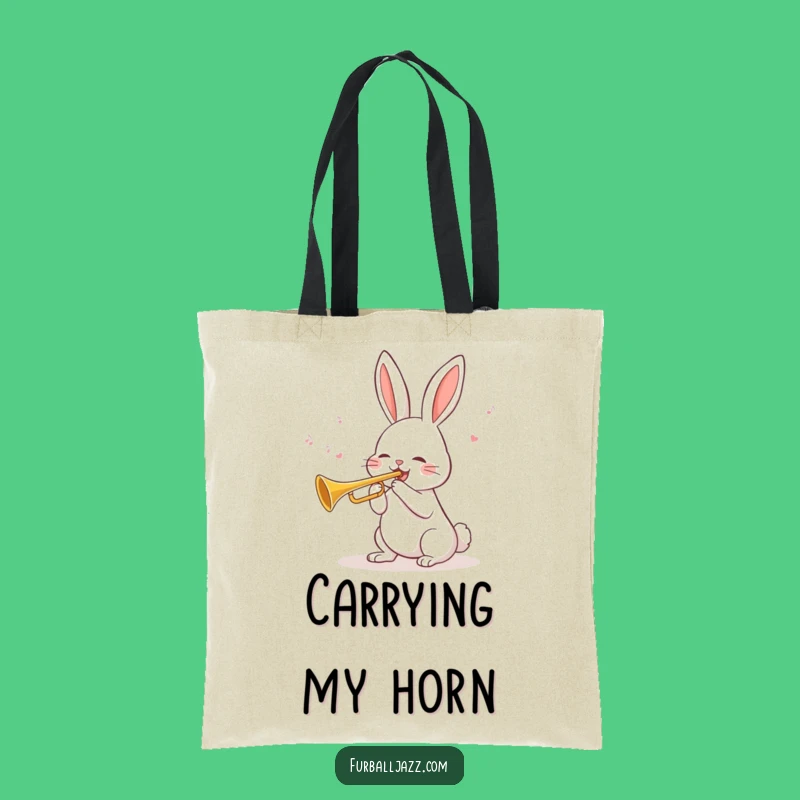 Funny Rabbit Trumpet Tote Bag - Carry Your Music & Style