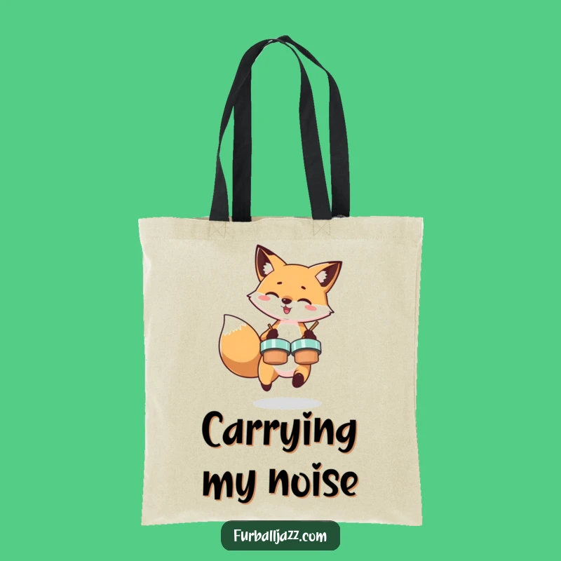 Funny Fox Cymbal Bag - Playful Animal Tote for Music Lovers