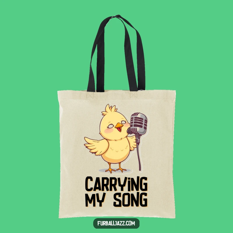Funny Bird Singer Tote Bag: Chic Melody Design, Perfect Gift for Audiophiles