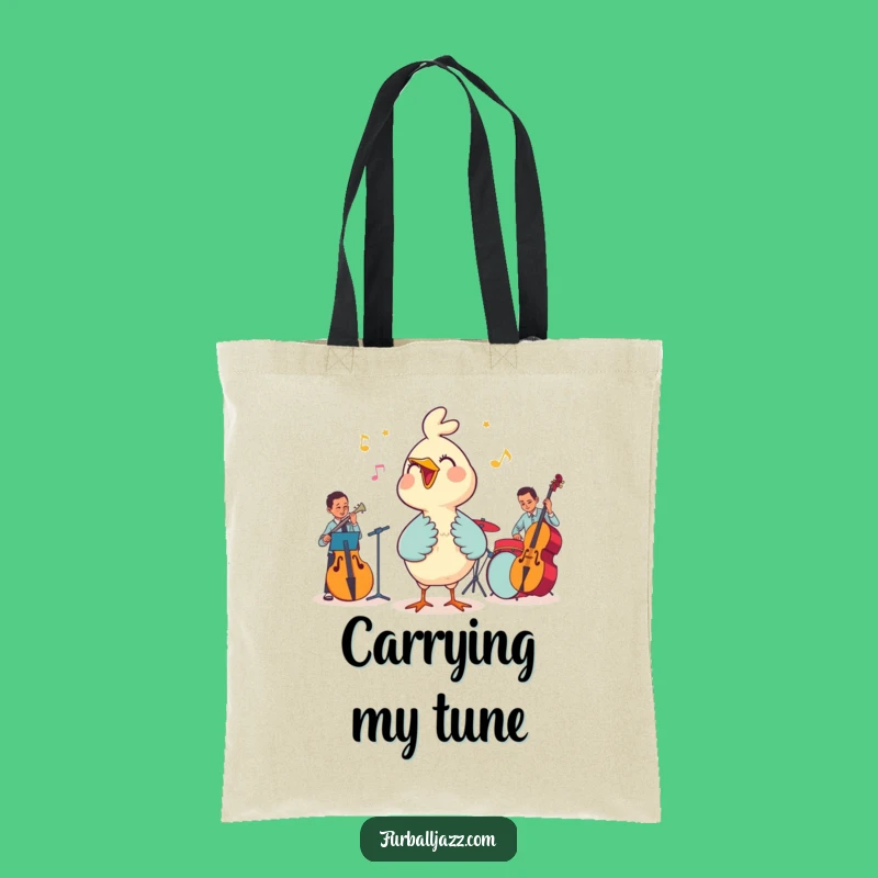 Funny Bird Sings Jazz Tote Bag: Carry Your Tunes and Smiles Anywhere