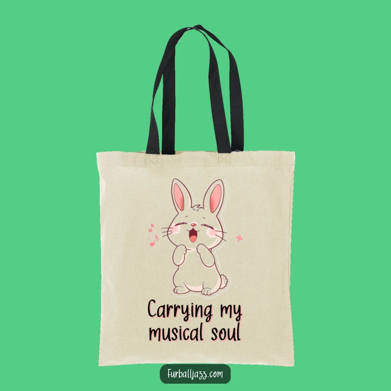 Funny Rabbit Scat Singer Tote Bag - Carry Your Tunes with Style!
