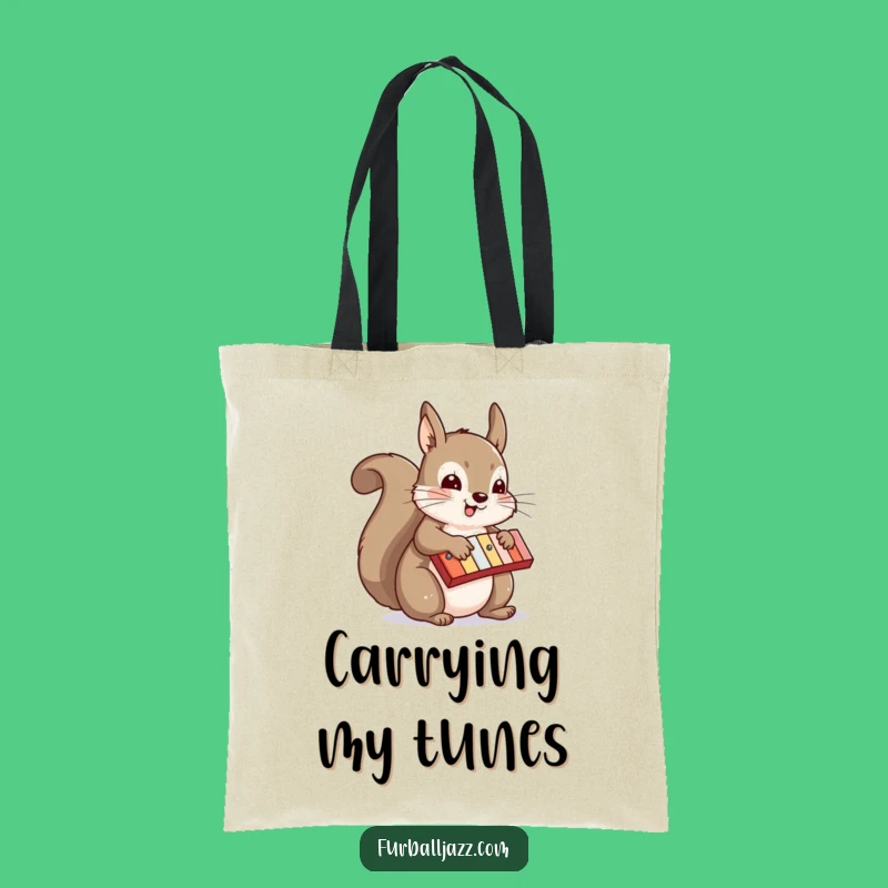 Funny Squirrel Xylophone Tote Bag - Giggle-Worthy Musical Animal Carryall Gift