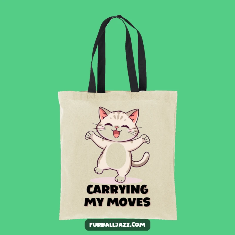 Funny Tap Dancing Cat Tote Bag - Carry Your Fun Around